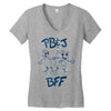 peanut butter and jelly bff Women's V-Neck T-Shirt