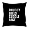 chubby girls cuddle best Throw Pillow