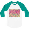 pink triangle print 3/4 Sleeve Shirt