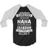 Super Cool Nana Of A Freaking Awesome Grandson 3/4 Sleeve Shirt