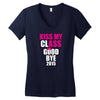 Kiss My Class Goodbye 2015 New Women's V-Neck T-Shirt
