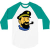 captain haddock tintin cartoon comic 3/4 Sleeve Shirt