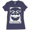 mr. robot tv series banksy fsociety Ladies Fitted T-Shirt