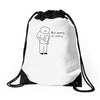 bad poetry Drawstring Bags
