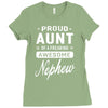 proud aunt of a freaking awesome nephew Ladies Fitted T-Shirt