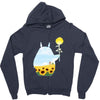 totoro sunflower Zipper Hoodie