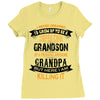 Super Cool Grandson Of A Freaking Awesome Grandpa Ladies Fitted T-Shirt
