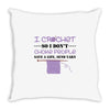 i crochet so i don't choke people save a life, send yarn Throw Pillow