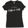 coffee and internet Ladies Fitted T-Shirt