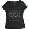 christmas ugly Women's Triblend Scoop T-shirt
