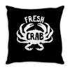 fresh crab Throw Pillow