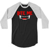 bite me halloween vampire teeth 3/4 Sleeve Shirt