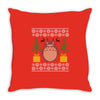totoro ugly christmas Throw Pillow