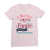 A May Girl Like A Flowers Ladies Fitted T-Shirt