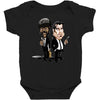 pulp fiction caricature ideal birthday gift present Baby Bodysuit