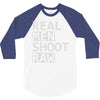 real men shoot raw 3/4 Sleeve Shirt