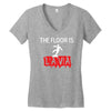 the floor is lava Women's V-Neck T-Shirt