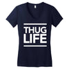 thug life Women's V-Neck T-Shirt