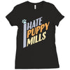 i hate puppy mills Ladies Fitted T-Shirt