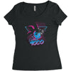 over 9000 80's Women's Triblend Scoop T-shirt
