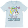 unicorns are born in january cute unicorn T-Shirt