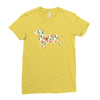dachshund flower Ladies Fitted T-Shirt