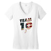 team 10 american flag Women's V-Neck T-Shirt