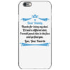 Dear Daddy, Thanks for Being my Dad Baby Boy Letter to Father iPhone 6/6s Case