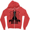 Be Brave - Chess Pawn - Chess Lover Zipper Hoodie