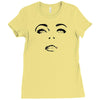 girl eye face black Ladies Fitted T-Shirt