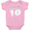 team 10  silver Baby Onesie