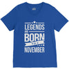 legends are born in november V-Neck Tee