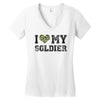 i love my soldier regular camouflage Women's V-Neck T-Shirt