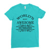 world's most amazing husband greeting Ladies Fitted T-Shirt
