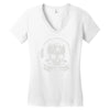 astronaut skull Women's V-Neck T-Shirt