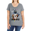 who loves lhasa apso Ladies Curvy T-Shirt