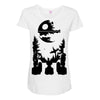 r2 d2 on endor Maternity Scoop Neck T-shirt