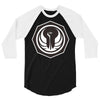 white and black 3/4 Sleeve Shirt