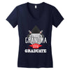 [granma name]proud grandma graduate 2018. Women's V-Neck T-Shirt