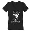 terrorist cat Women's V-Neck T-Shirt