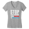 stop pretending your racism is patriotism Women's V-Neck T-Shirt