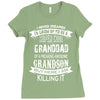 Super Cool Granddad Of A Freaking Awesome Grandson Ladies Fitted T-Shirt