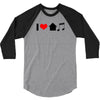 i love house music t shirt edm club wear rave electro party progressiv 3/4 Sleeve Shirt