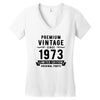 Premium Vintage Since 1973 Limited Edition Original Parts Women's V-Neck T-Shirt
