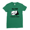 say no to doing things Ladies Fitted T-Shirt