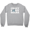 crazy lady shark Crewneck Sweatshirt