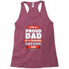 proud dad son Racerback Tank
