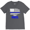 i don't kneel   patriotic stand for the flag, kneel for the dead V-Neck Tee