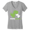 daddysaurus dinosaur dino Women's V-Neck T-Shirt