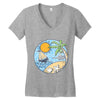 summer ornament Women's V-Neck T-Shirt